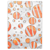 Zebra Orange und White Print Klemmbrett (Rückseite)
