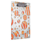 Zebra Orange und White Print Klemmbrett (Rechts)