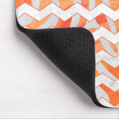 Zebra Orange und White Print Mousepad (Ecke)