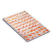 Zebra Orange und White Print Notizblock (Rechte Seite)