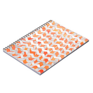 Zebra Orange und White Print Notizblock