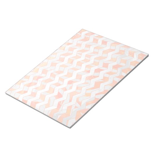 Zebra Orange und White Print Notizblock (angewinkelt)