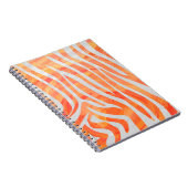 Zebra Orange und White Print Notizblock (Rechte Seite)
