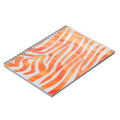 Zebra Orange und White Print Notizblock (Linke Seite)