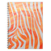 Zebra Orange und White Print Notizblock (Vorderseite)