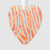 Zebra Orange und White Print Ornament (Vorderseite)