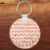 Zebra Orange und White Print Schlüsselanhänger (Vorderseite)