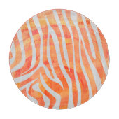 Zebra Orange und White Print Schneidebrett (Vorderseite)