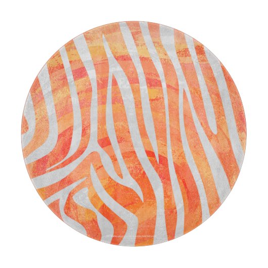 Zebra Orange und White Print Schneidebrett (Vorderseite)