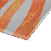 Zebra Orange und White Print Schneidebrett (Ecke)