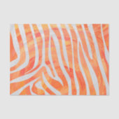 Zebra Orange und White Print Seidenpapier (Vorderseite)