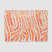Zebra Orange und White Print Seidenpapier (Vorderseite)