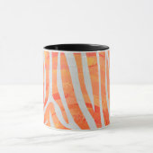 Zebra Orange und White Print Tasse (Zentrum)
