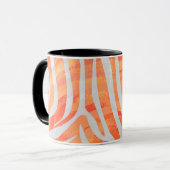 Zebra Orange und White Print Tasse (Vorderseite Links)