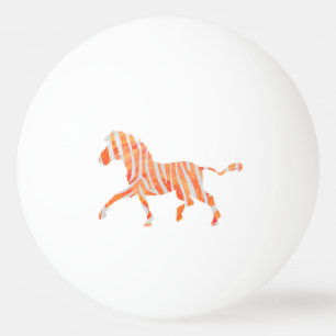 Zebra Orange und White Print Tischtennisball