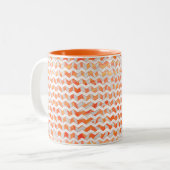 Zebra Orange und White Print Zweifarbige Tasse (Vorderseite Links)