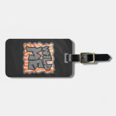 Zebra Orange und White Wild Me Gepäckanhänger (Vorderseite horizontal)