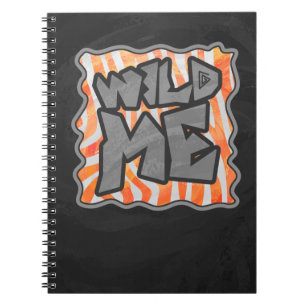 Zebra Orange und White Wild Me Notizblock