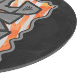 Zebra Orange und White Wild Me Schneidebrett (Ecke)