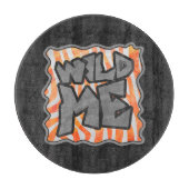 Zebra Orange und White Wild Me Schneidebrett (Vorderseite)