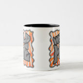 Zebra Orange und White Wild Me Zweifarbige Tasse (Mittel)
