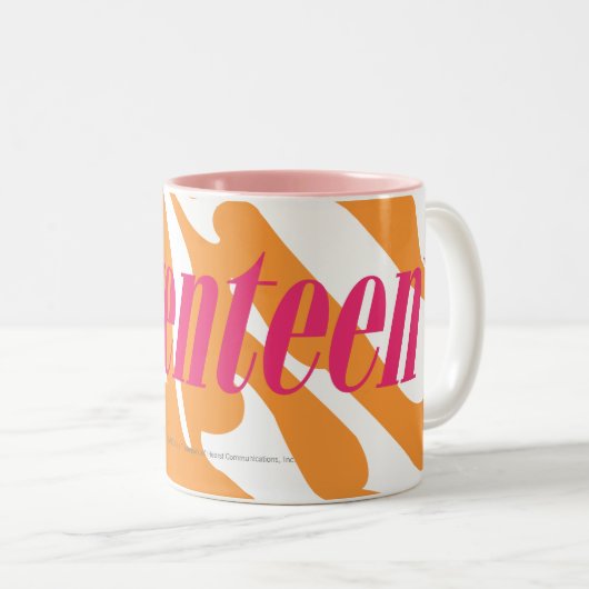 Zebra-Orange Zweifarbige Tasse (VorderseiteRechts)