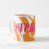 Zebra-Orange Zweifarbige Tasse (Vorderseite Links)