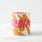 Zebra-Orange Zweifarbige Tasse (Mittel)