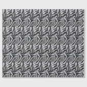 Zebra Original Art Abstrakt Animal Wildlife Geschenkpapier (Flach)