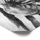 Zebra Original Stift Zeichnend Poster (Ecke)