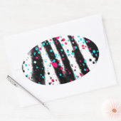 Zebra Ovaler Aufkleber (Umschlag)