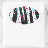 Zebra Ovaler Aufkleber (Tasche)