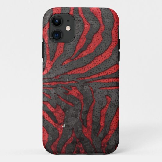 Zebra-Paillette Case-Mate iPhone Hülle (Rückseite)