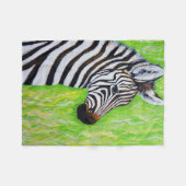 Zebra Painting Fleecedecke (Vorderseite (Horizontal))