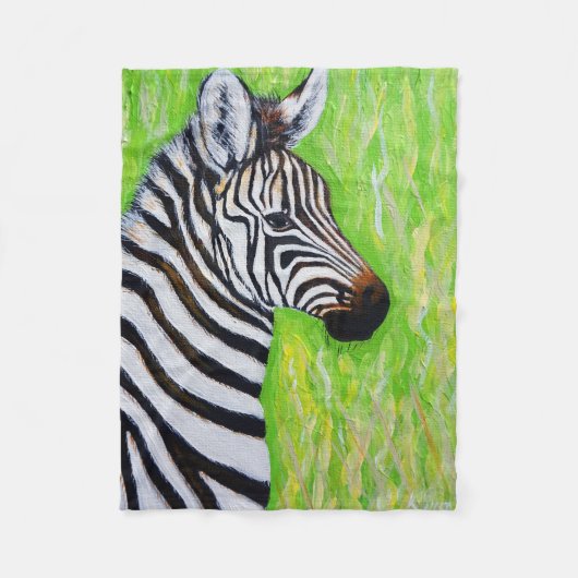 Zebra Painting Fleecedecke (Vorderseite)