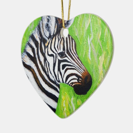 Zebra Painting Keramik Ornament (Links)