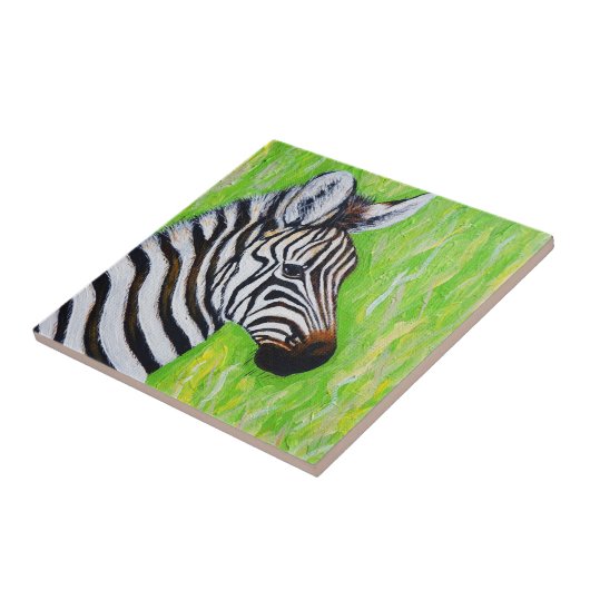 Zebra Painting Keramik Tile Fliese (Seite)