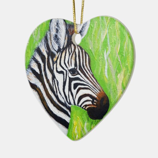 Zebra Painting Keramikornament (Links)