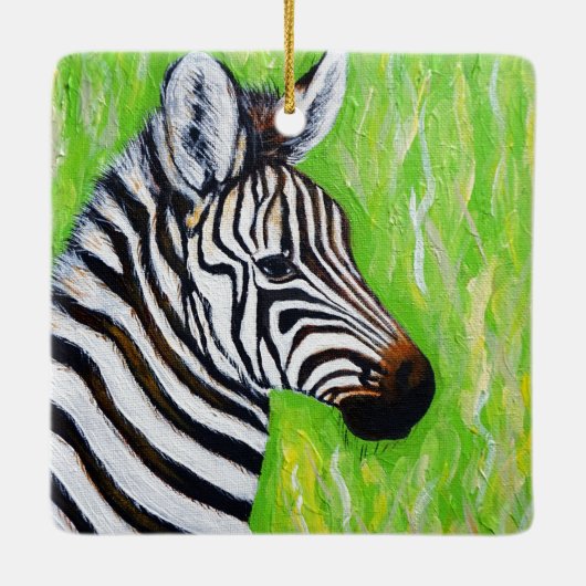 Zebra Painting Keramikornament (Rückseite)