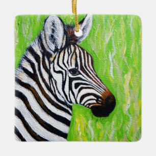 Zebra Painting Keramikornament