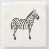 Zebra Painting Marble Stone Untersetzer (Vorderseite)