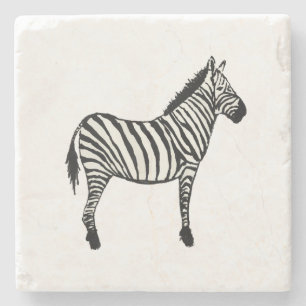 Zebra Painting Marble Stone Untersetzer