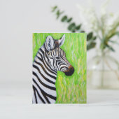 Zebra Painting Postkarte (Stehend Vorderseite)