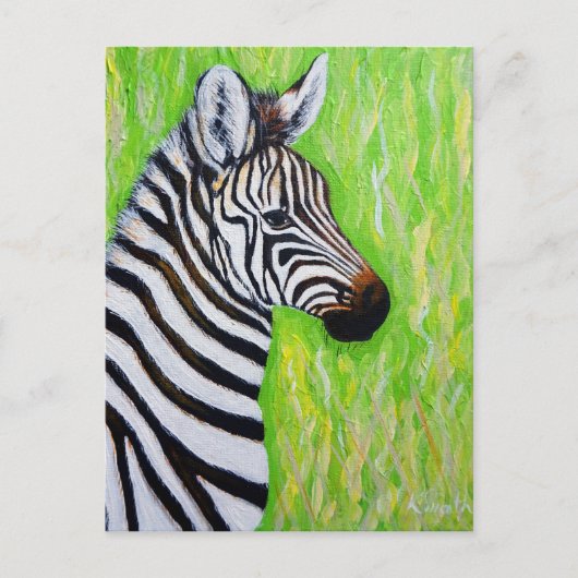 Zebra Painting Postkarte (Vorderseite)