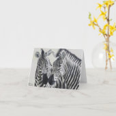 Zebra Pair Notecard Karte (Gelbe Blume)