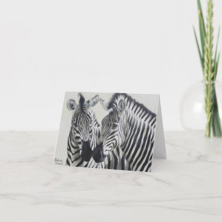 Zebra Pair Notecard Karte