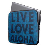 Zebra Palm Aloha Hawaiian Tropical Wetsuit Laptop Laptopschutzhülle (Vorderseite Links)