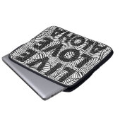 Zebra Palm Aloha Hawaiian Tropical Wetsuit Laptopschutzhülle (Vorne Knopf)