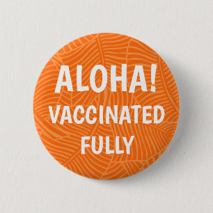 Zebra Palm Hawaiian Aloha geimpft Orange Button