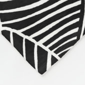 Zebra Palm Hawaiian Tropical Black and White Fleecedecke (Ecke)
